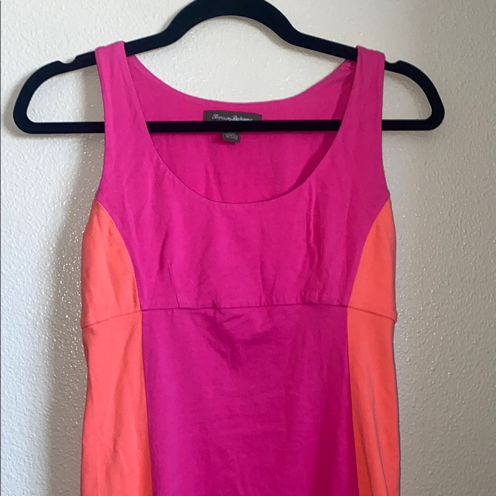 Tommy Bahama Pink and Coral Colorblock Mini Dress